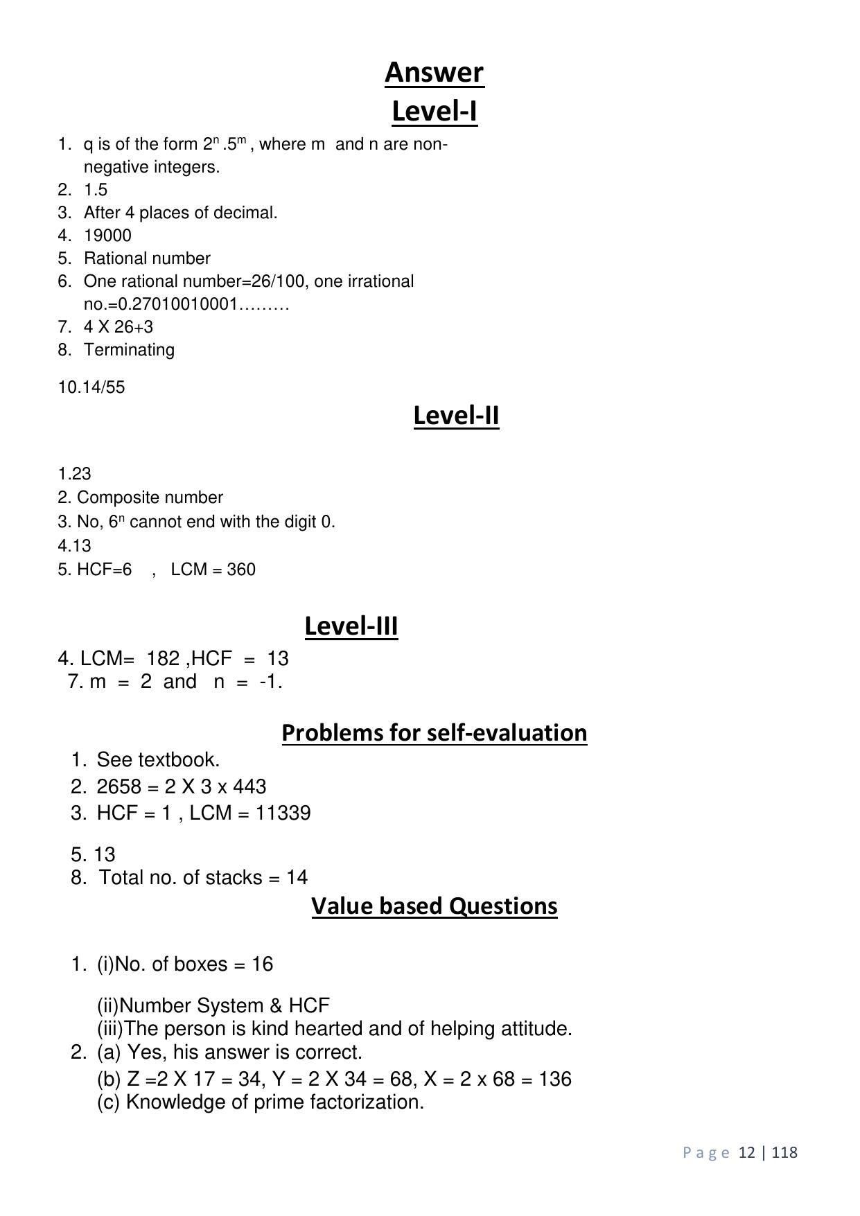 CBSE Worksheets for Class 10 Maths Real Numbers Assignment 7 - Page 5