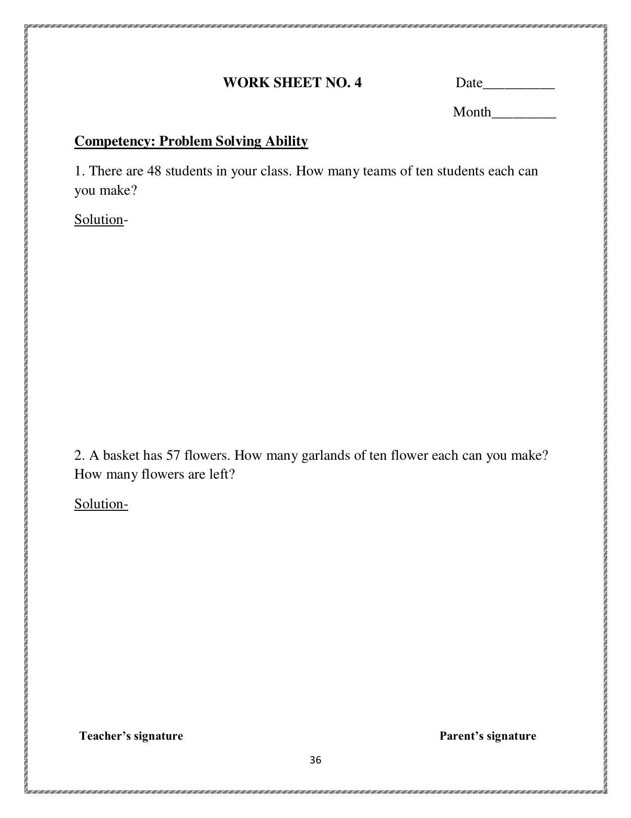 Worksheets for Class 2 Maths Assignment 59 Tens and Ones - Page 1