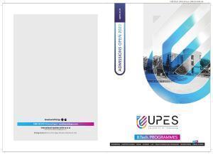 University of Petroleum and Energy Studies (UPES), Dehradun B.tech. Prospectus 2022