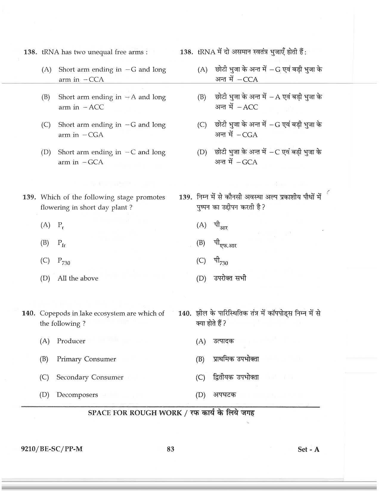 CG PAT / PVPT 2019 Science Question Papers - Page 83