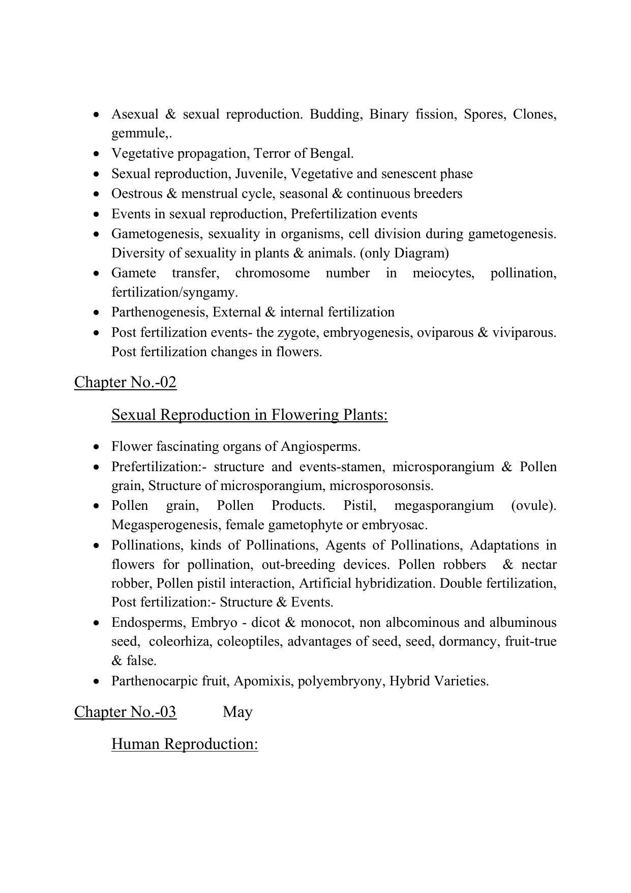Haryana Board Class 12 Biology Syllabus 2023 - Page 2