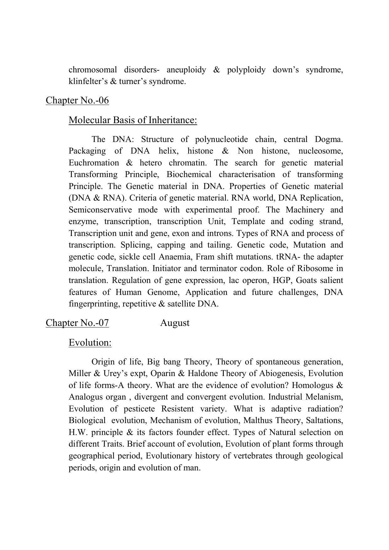 Haryana Board Class 12 Biology Syllabus 2023 - Page 4