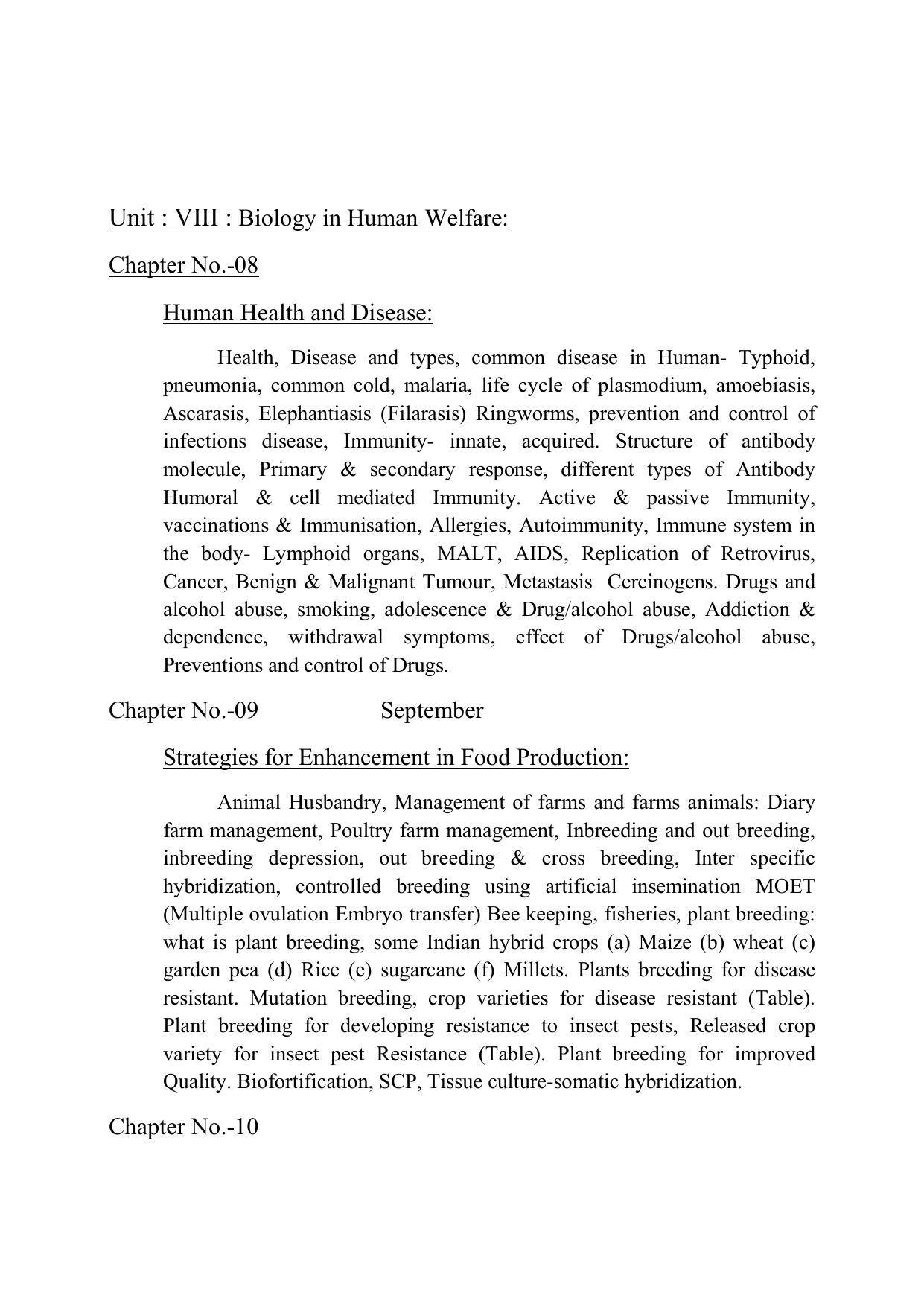 Haryana Board Class 12 Biology Syllabus 2023 - Page 5