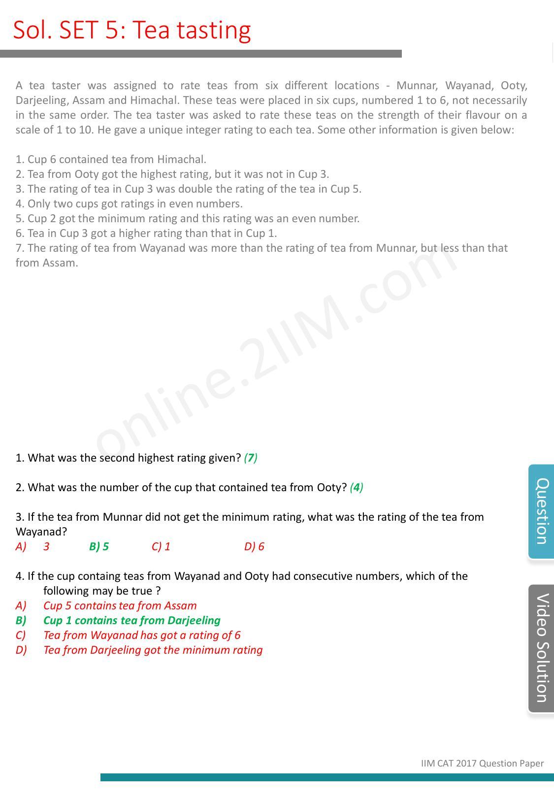 CAT 2017 CAT DILR Slot 2 Question Paper - Page 14