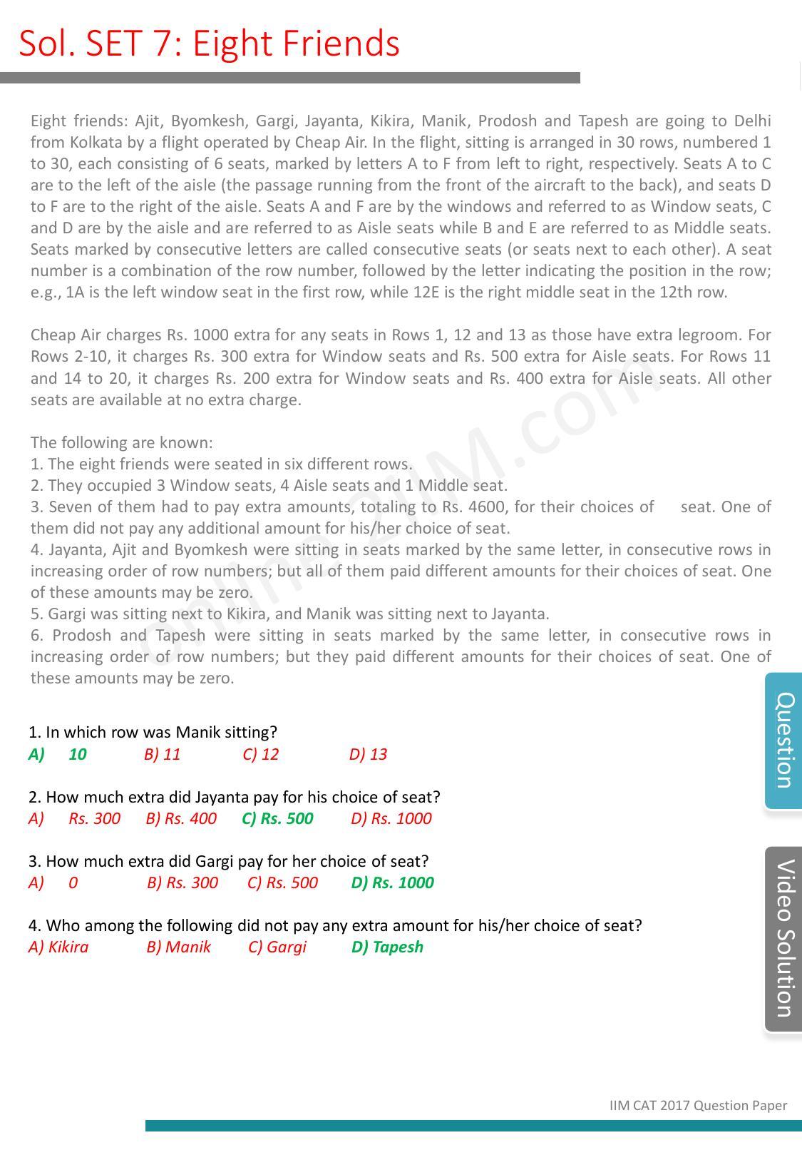 CAT 2017 CAT DILR Slot 2 Question Paper - Page 16