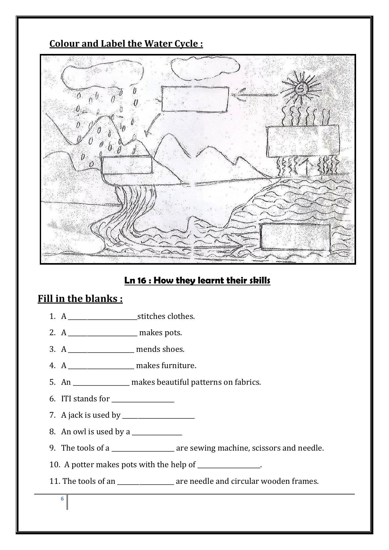 Worksheet for Class 4 Environmental Studies Our Sense Organs Assignment - Page 6