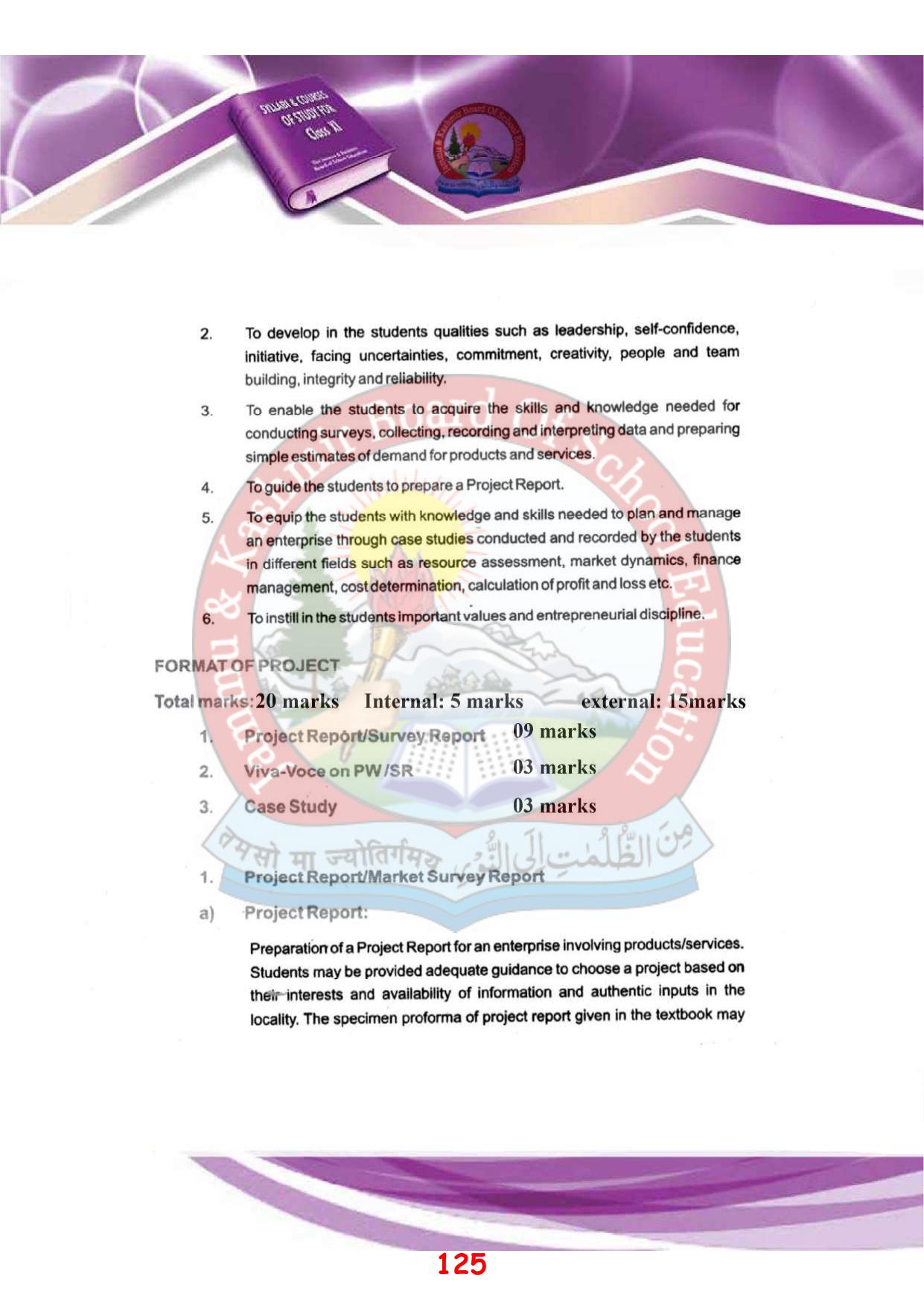 JKBOSE Class 11 Syllabus for JK & Ladakh (2024-25) - Page 133