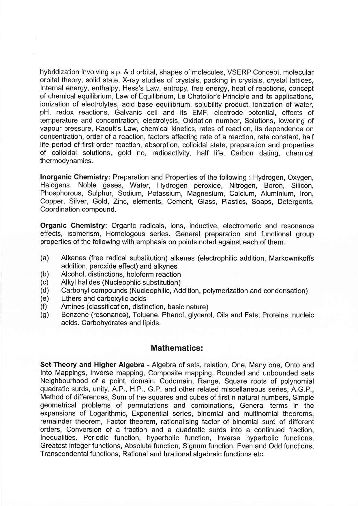 JMI Entrance Exam B39-B.Sc.-Aeronautics (Mechanical/Avionics) (self-financed) Syllabus - Page 2