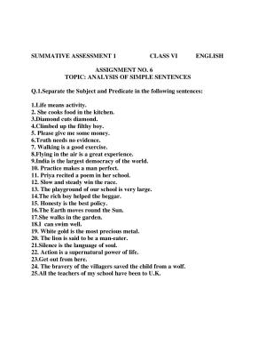 CBSE Worksheets for Class 6 English Practice Assignment 25