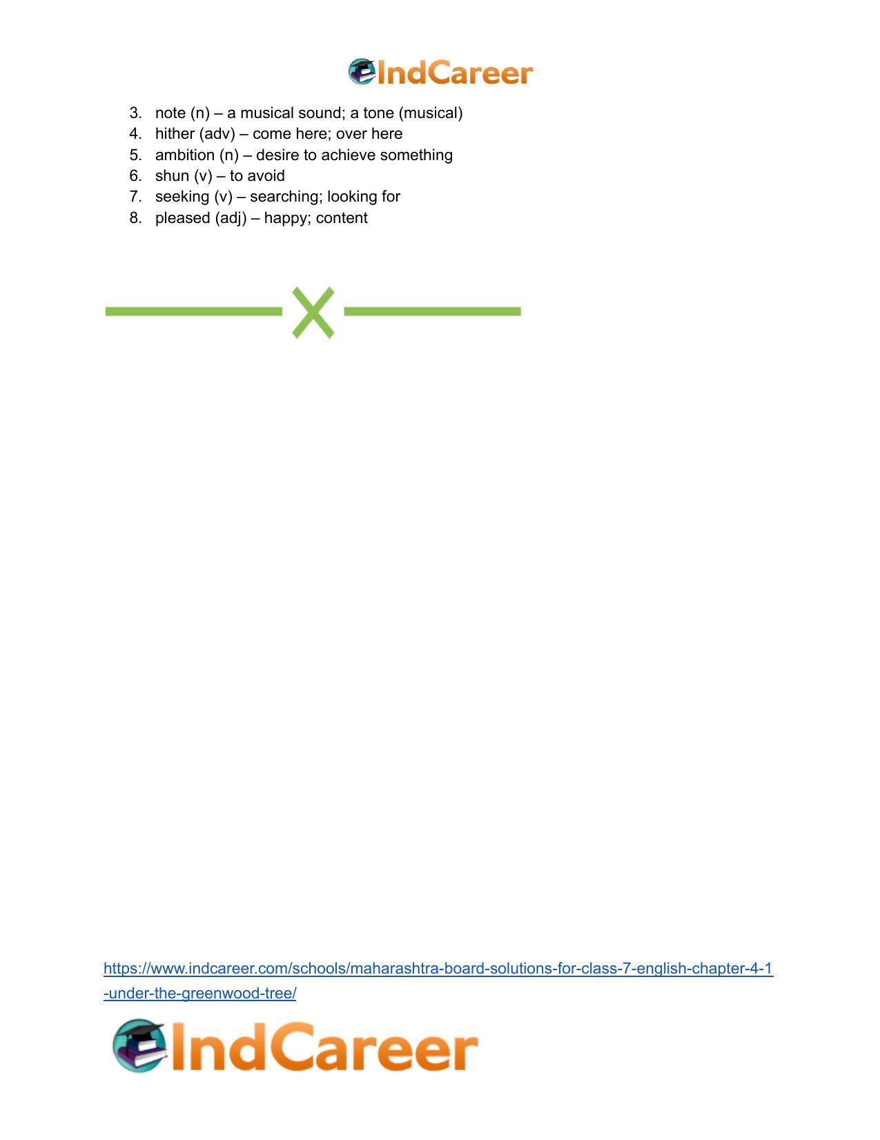Maharashtra Board Solutions for Class 7- English: Chapter 4.1- Under the Greenwood Tree - Page 8