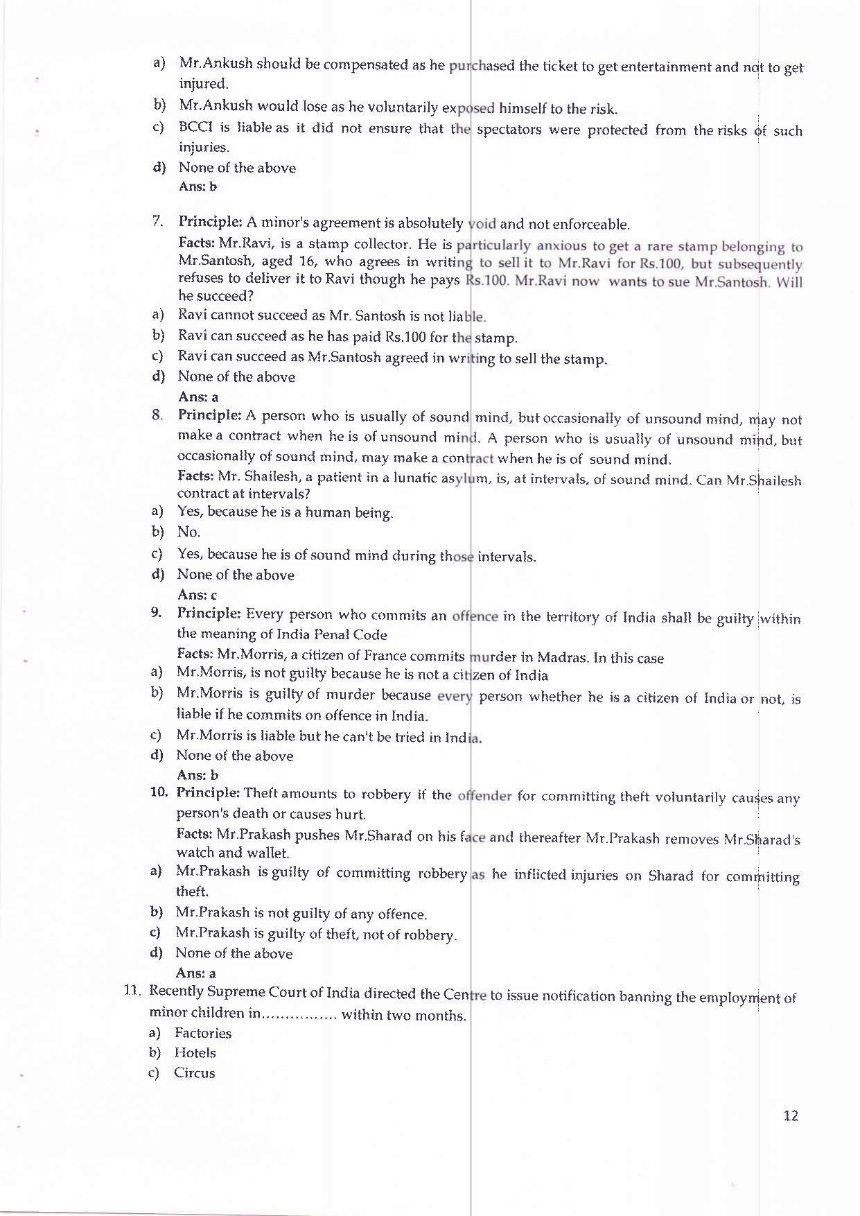 MH CET Law 2022 Sample Paper for 3 Year LLB (2016) - Page 2