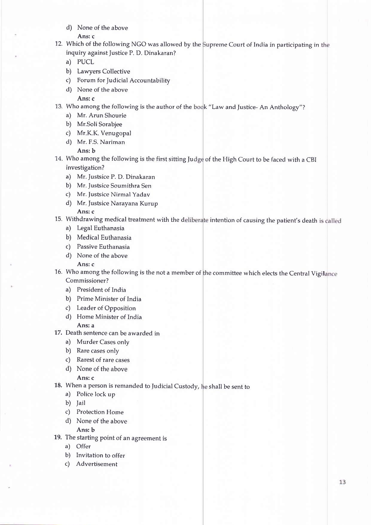 MH CET Law 2022 Sample Paper for 3 Year LLB (2016) - Page 3