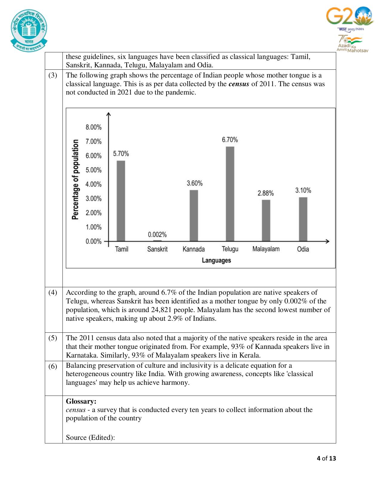 CBSE Class 10 English Set 1 Practice Questions 2023-24 - Page 4
