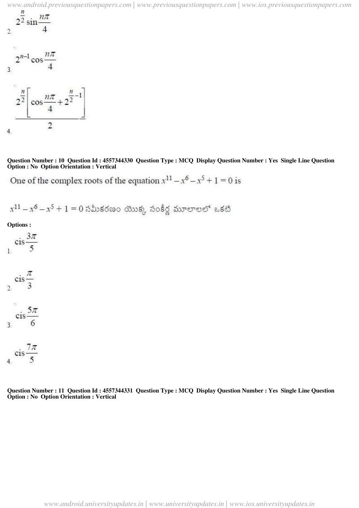 AP EAPCET 2018 - April 24, 2018 - Master Engineering Question Paper With Preliminary Keys Shift 1 - Page 6