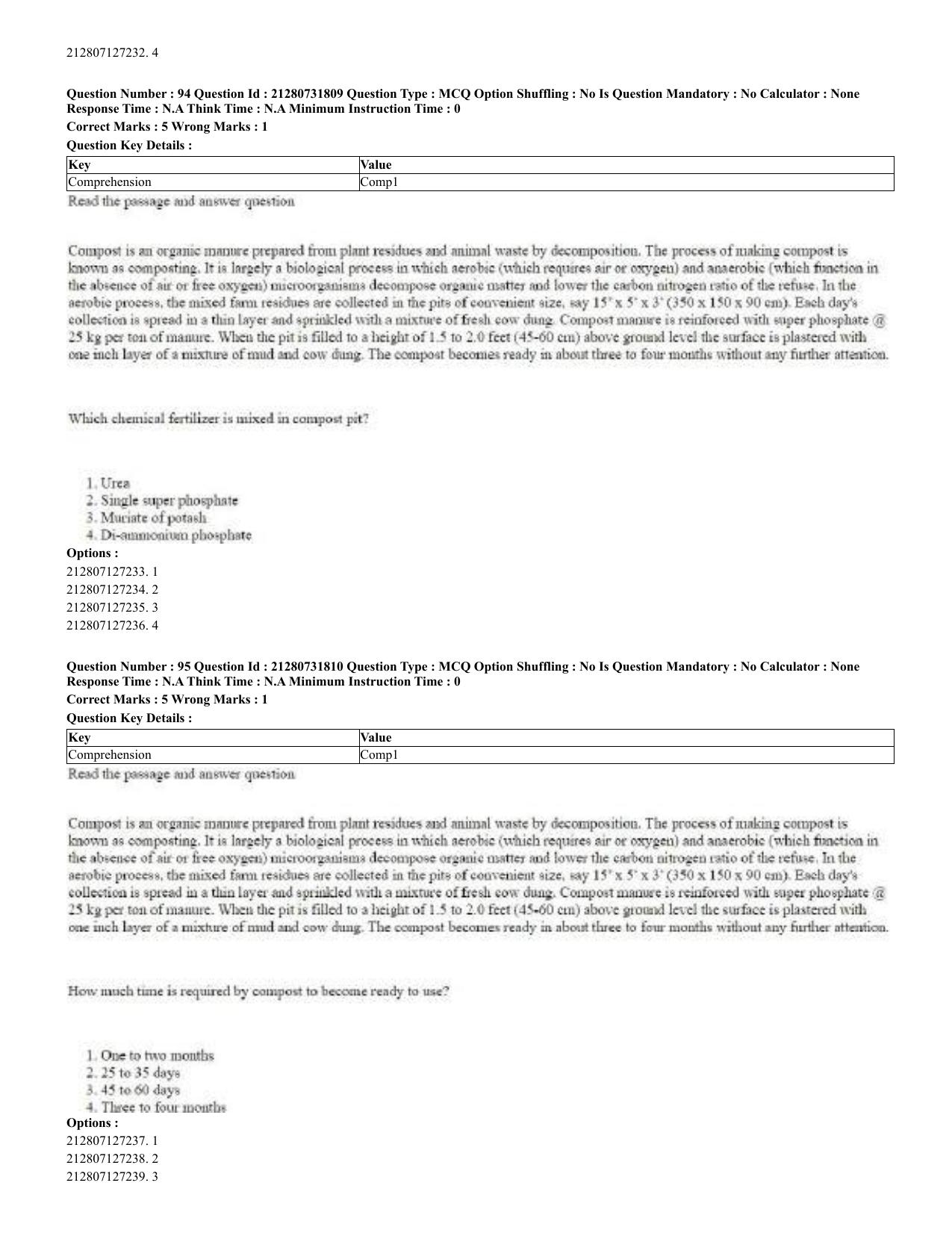 CUET 2023 English Arabic Shift 3 Question Papers - Page 49