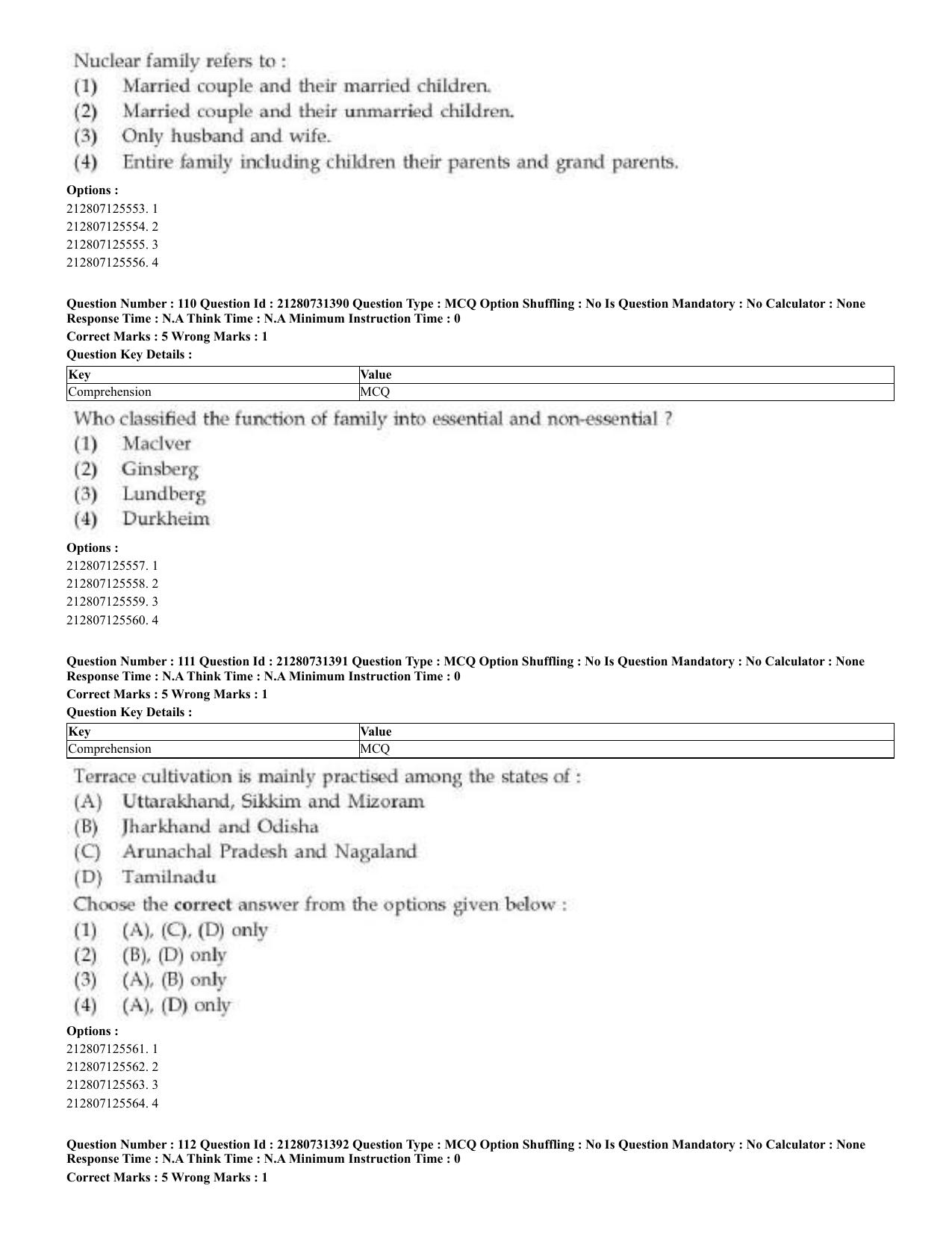 CUET 2023 English Arabic Shift 3 Question Papers - Page 56