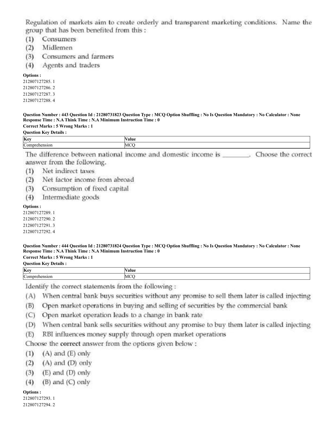 CUET 2023 English Arabic Shift 3 Question Papers - Page 218
