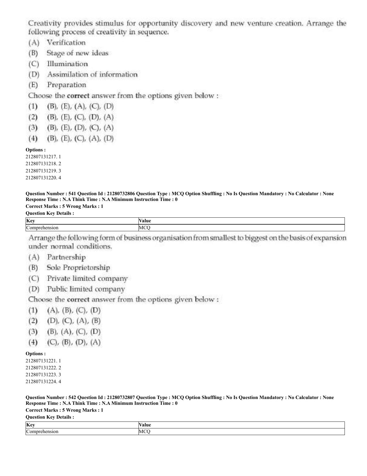 CUET 2023 English Arabic Shift 3 Question Papers - Page 267