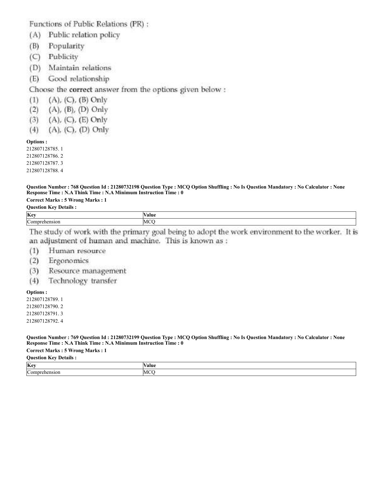CUET 2023 English Arabic Shift 3 Question Papers - Page 376