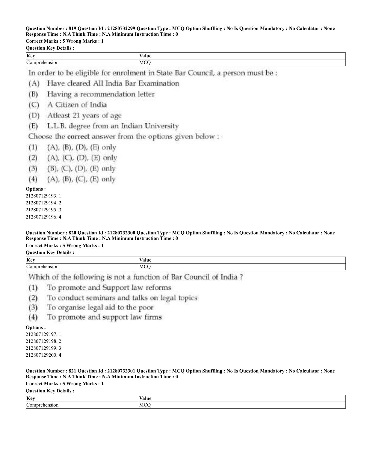 CUET 2023 English Arabic Shift 3 Question Papers - Page 401