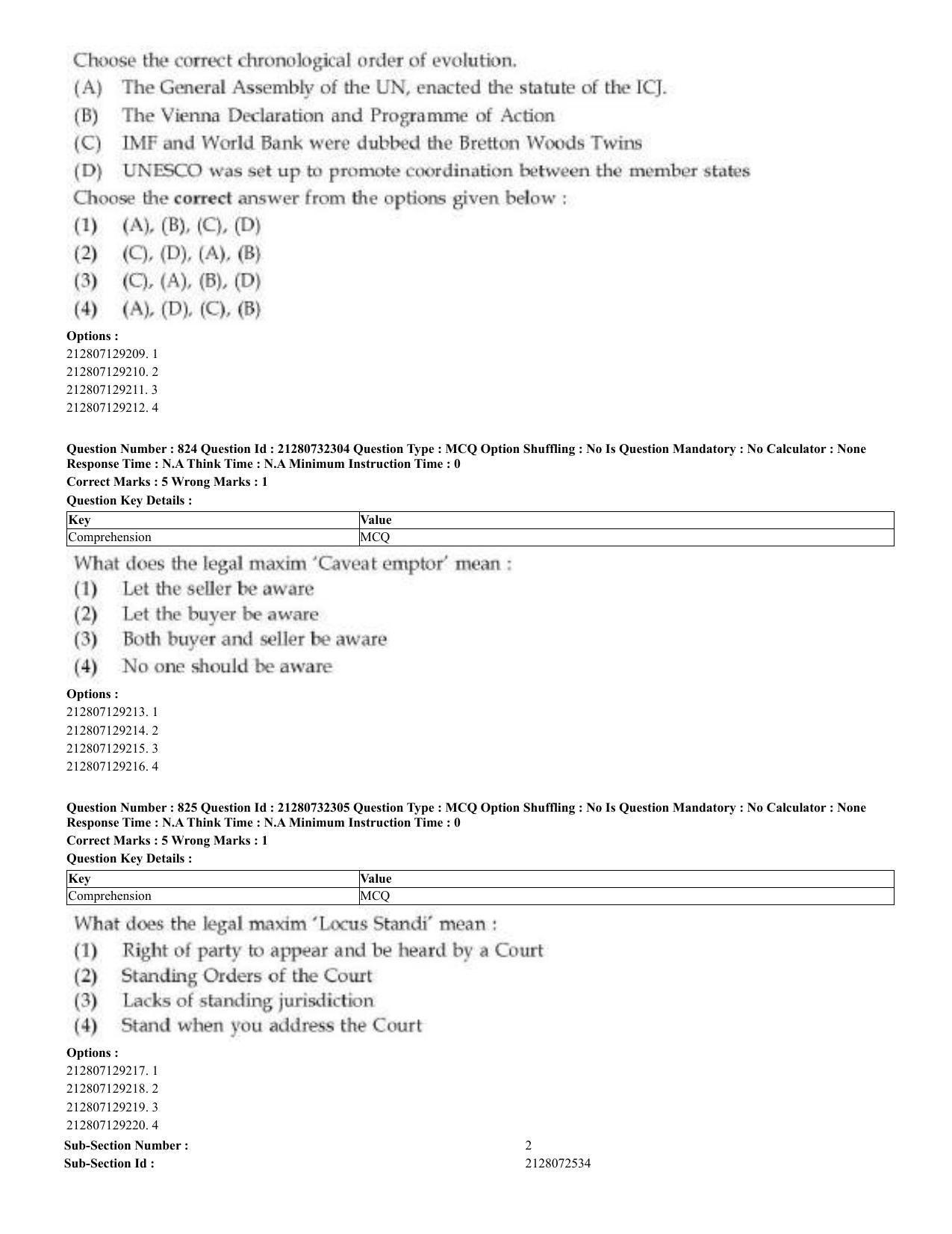 CUET 2023 English Arabic Shift 3 Question Papers - Page 403