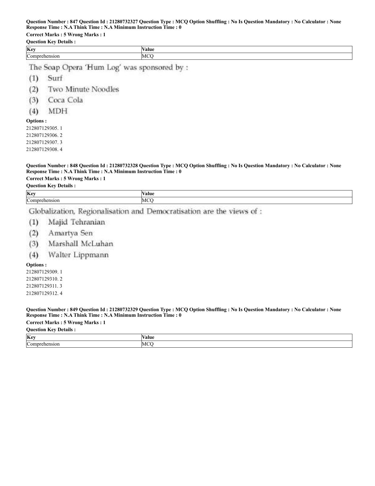 CUET 2023 English Arabic Shift 3 Question Papers - Page 413