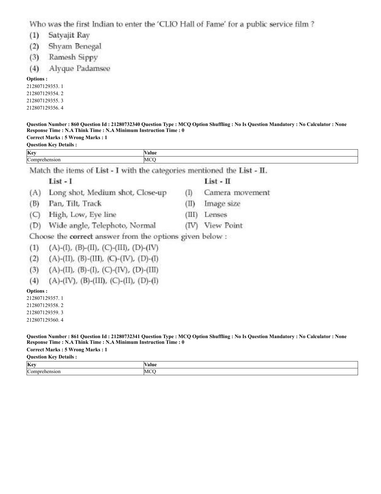 CUET 2023 English Arabic Shift 3 Question Papers - Page 418