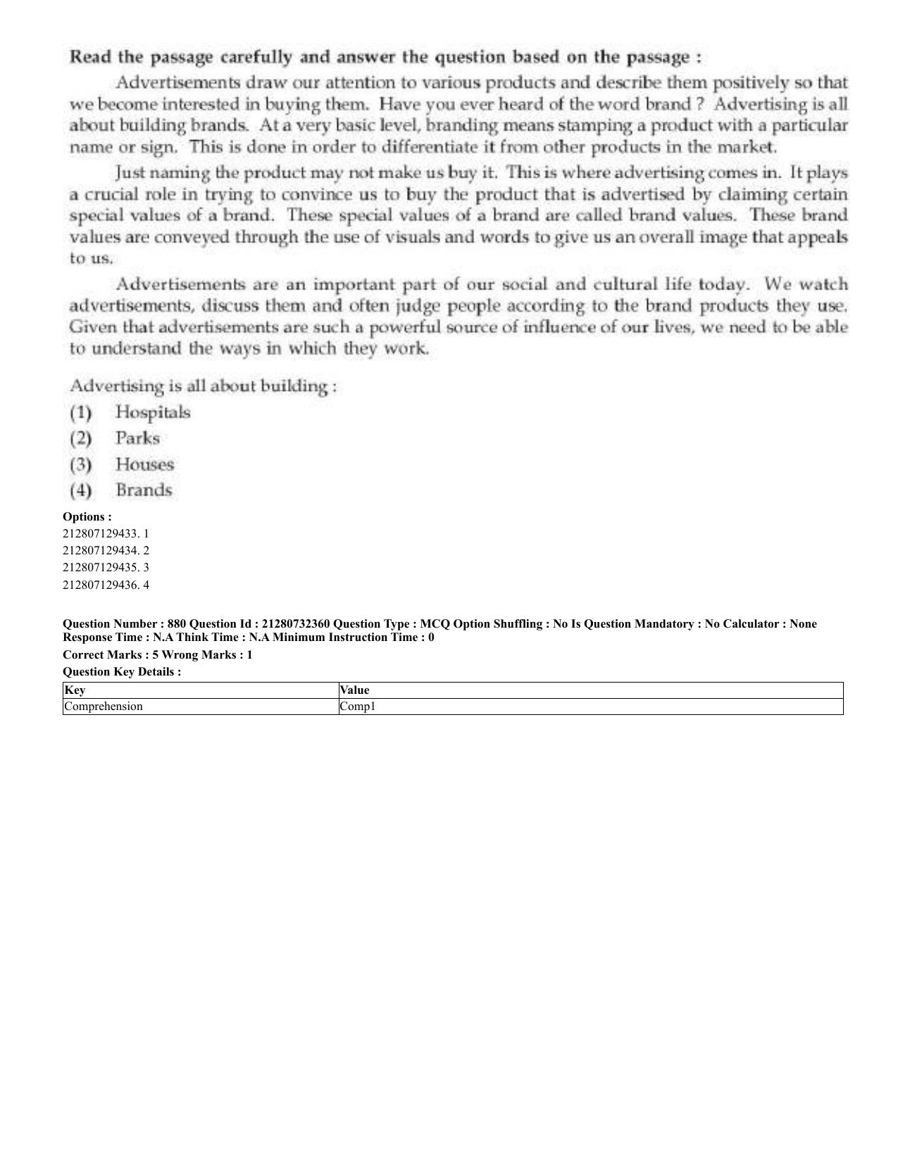 CUET 2023 English Arabic Shift 3 Question Papers - Page 428