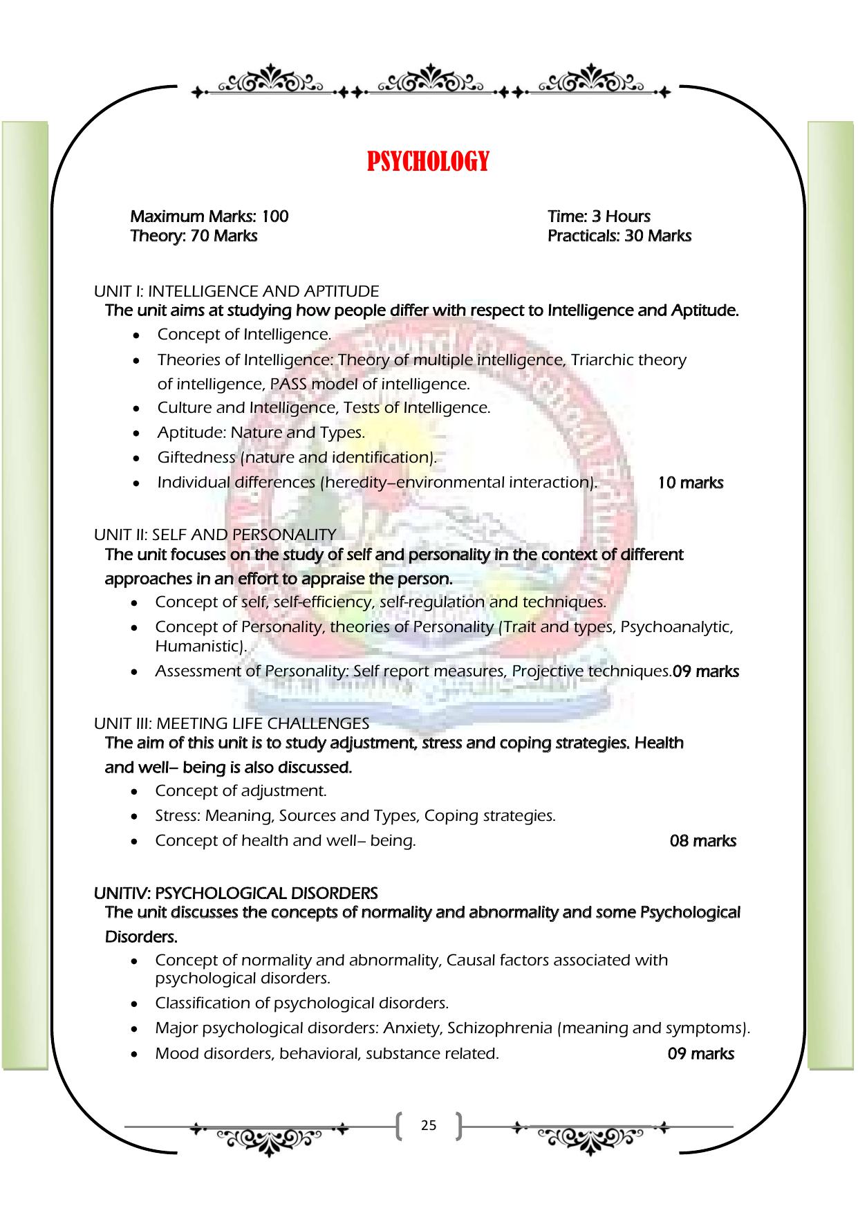 JKBOSE Class 12 Syllabus for JK & Ladakh (2024-25) - Page 33