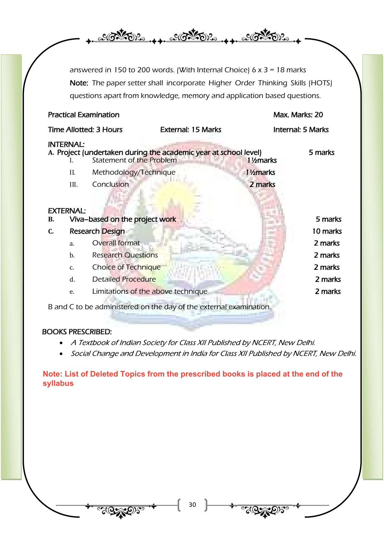 JKBOSE Class 12 Syllabus for JK & Ladakh (2024-25) - Page 38
