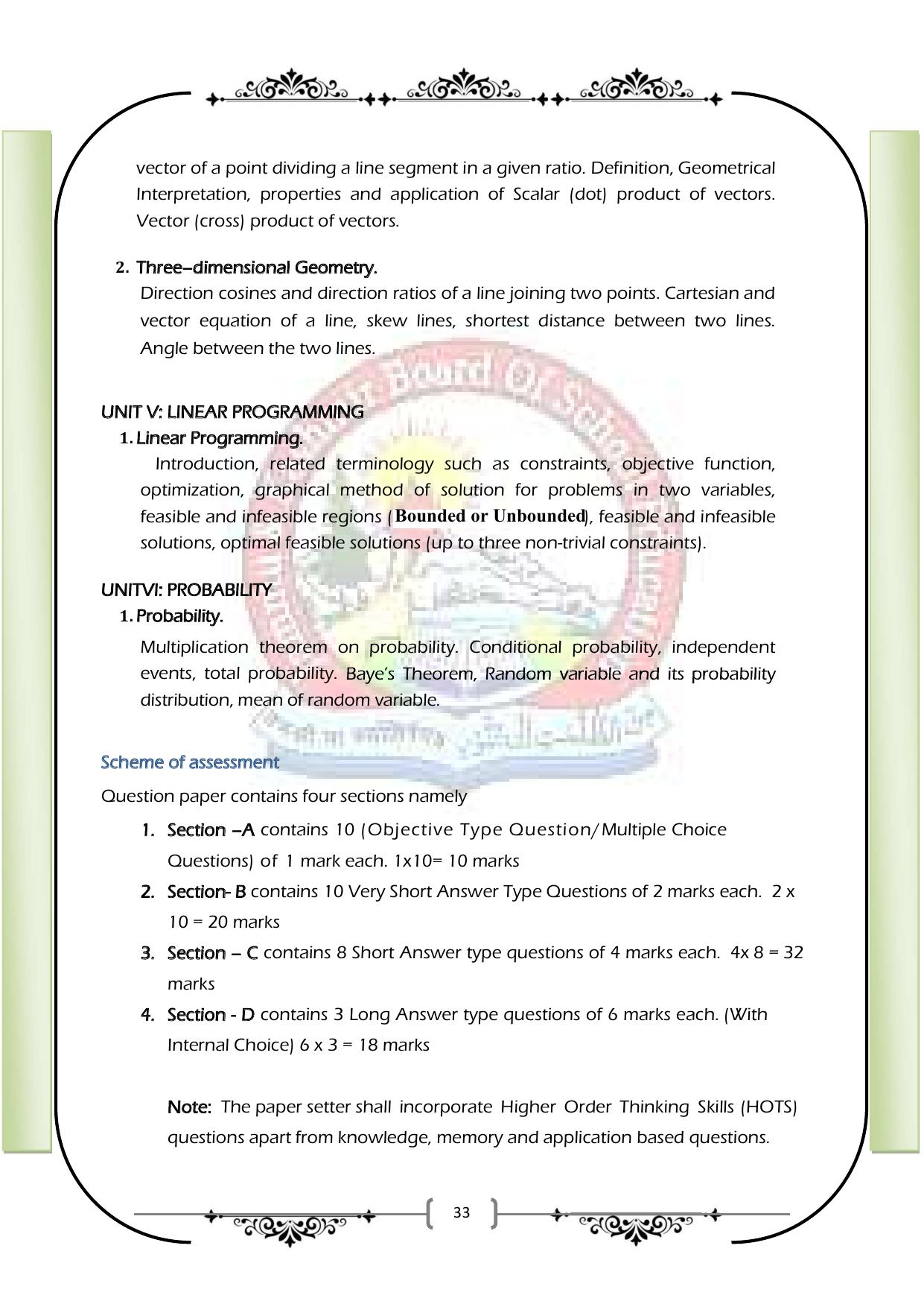 JKBOSE Class 12 Syllabus for JK & Ladakh (2024-25) - Page 41