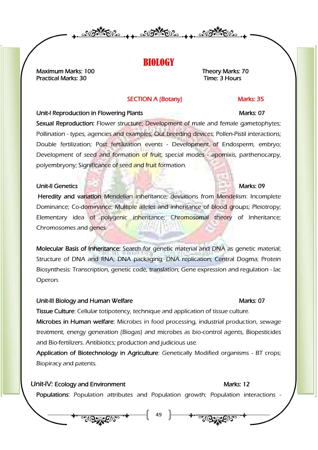 JKBOSE Class 12 Syllabus for JK & Ladakh (2024-25) - Page 57