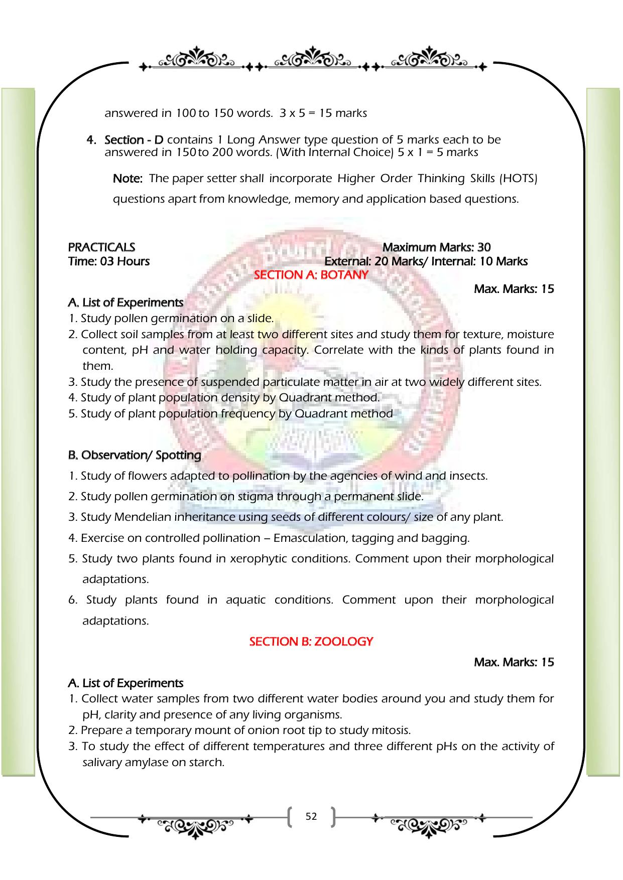 JKBOSE Class 12 Syllabus for JK & Ladakh (2024-25) - Page 60