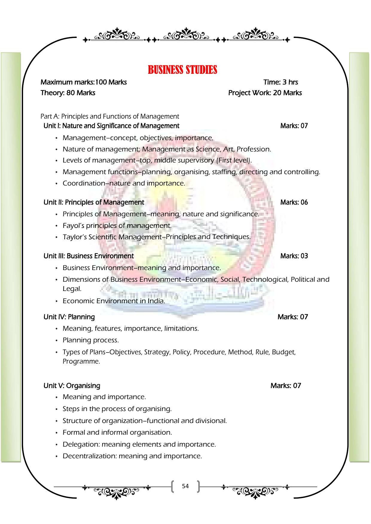 JKBOSE Class 12 Syllabus for JK & Ladakh (2024-25) - Page 62