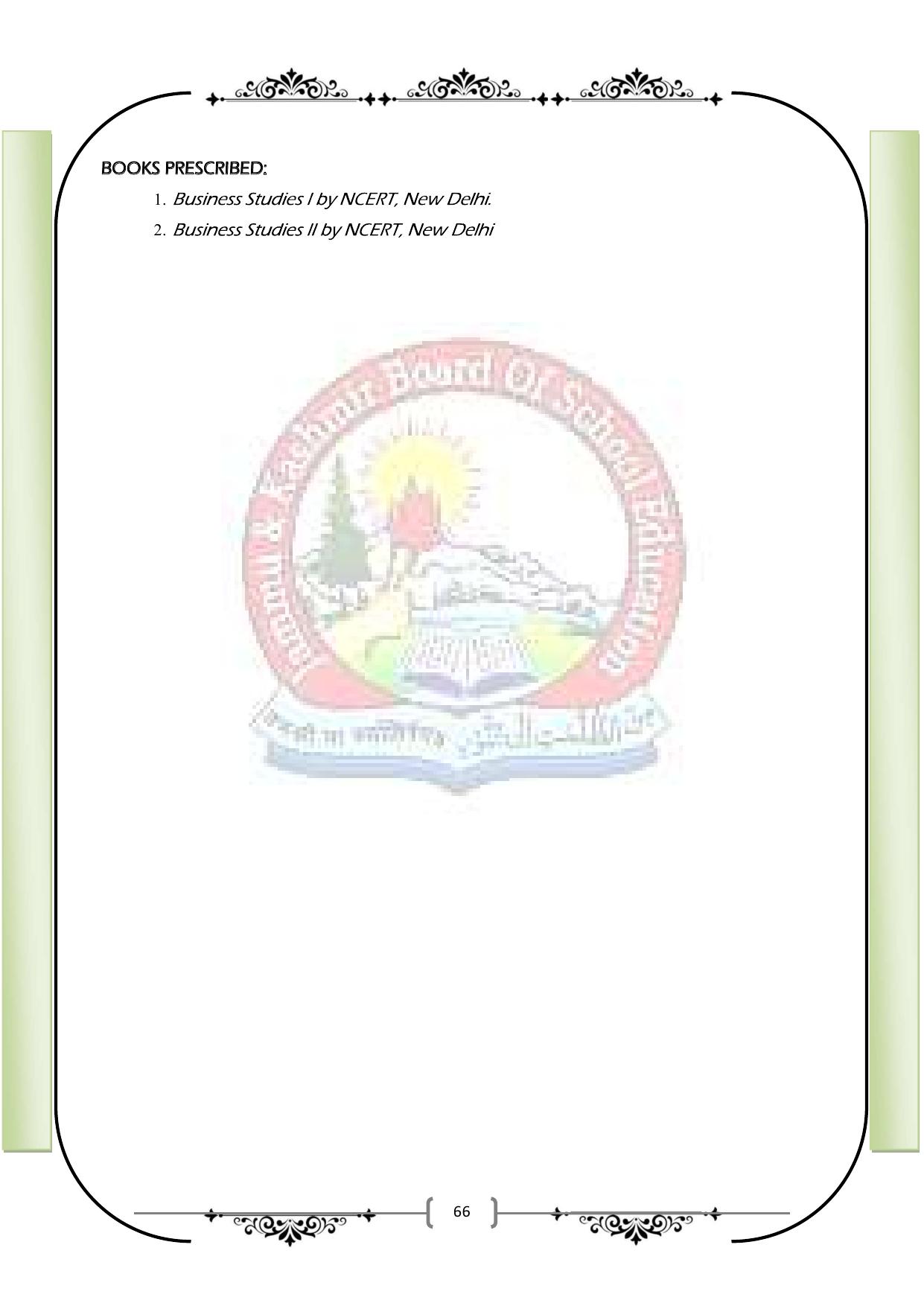 JKBOSE Class 12 Syllabus for JK & Ladakh (2024-25) - Page 74