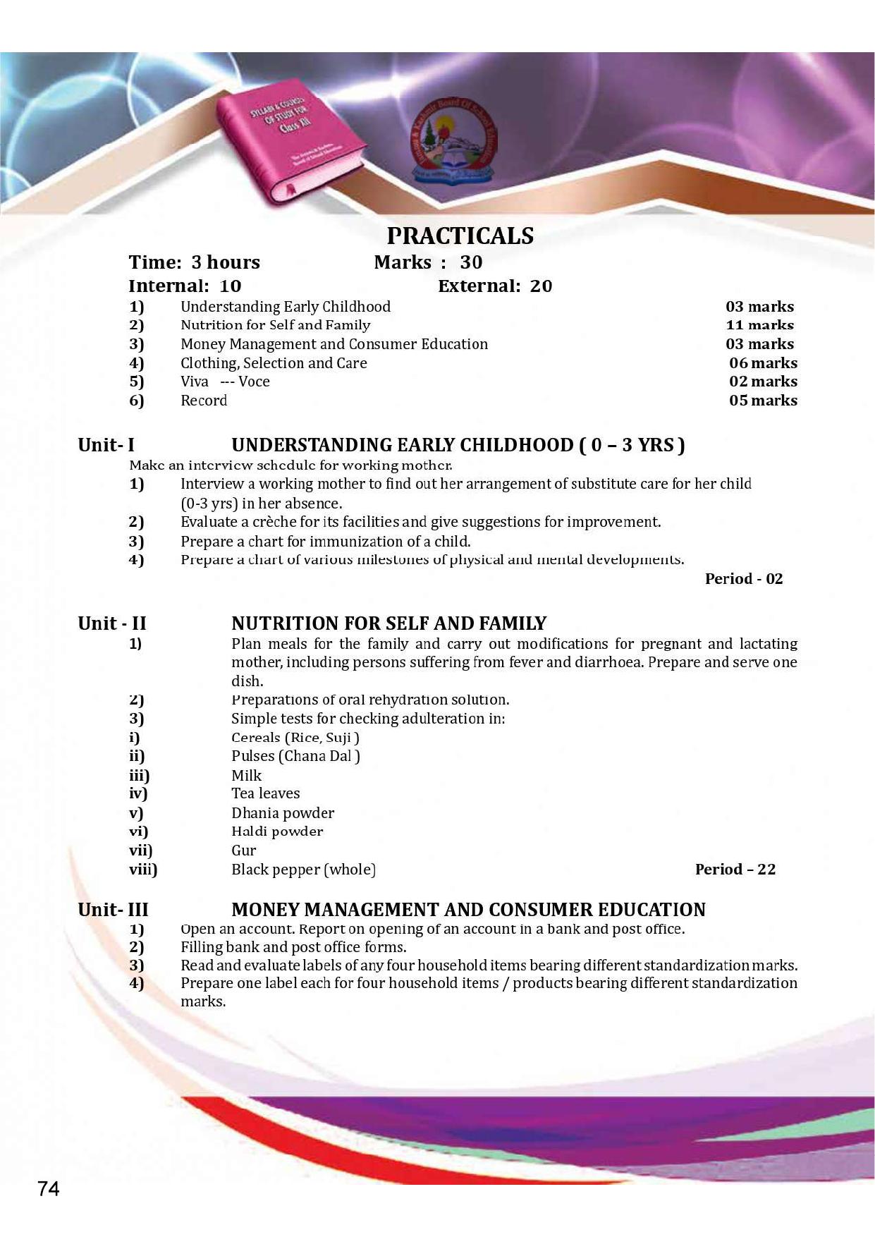JKBOSE Class 12 Syllabus for JK & Ladakh (2024-25) - Page 82