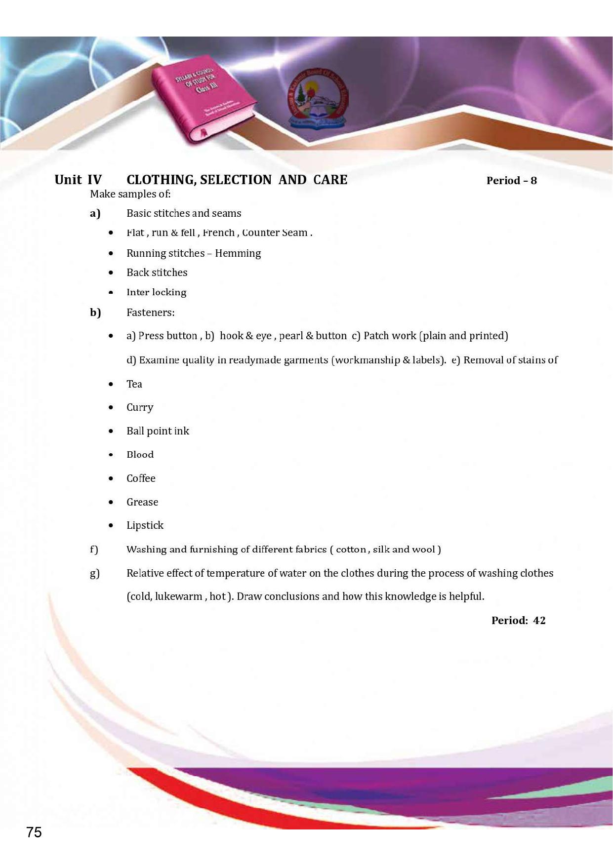 JKBOSE Class 12 Syllabus for JK & Ladakh (2024-25) - Page 83