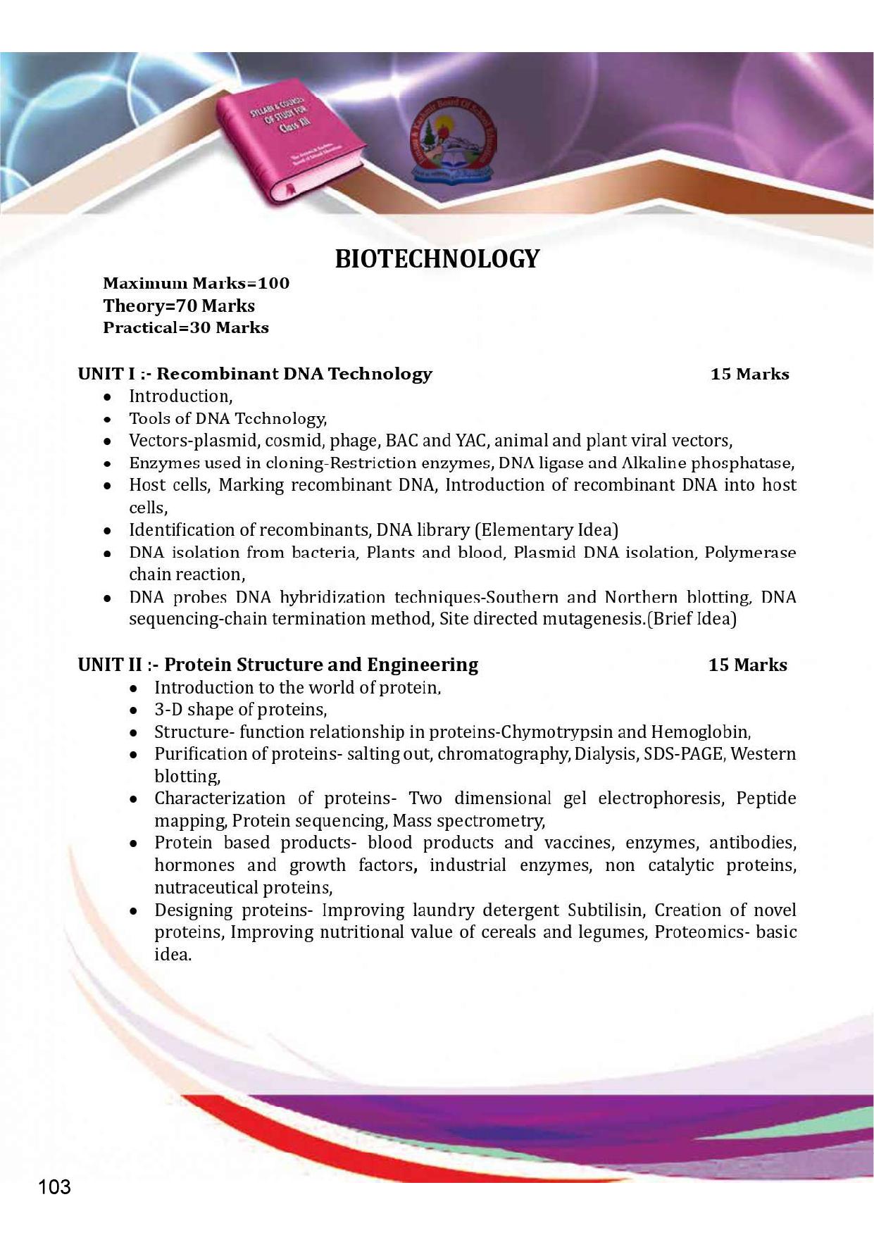 JKBOSE Class 12 Syllabus for JK & Ladakh (2024-25) - Page 111