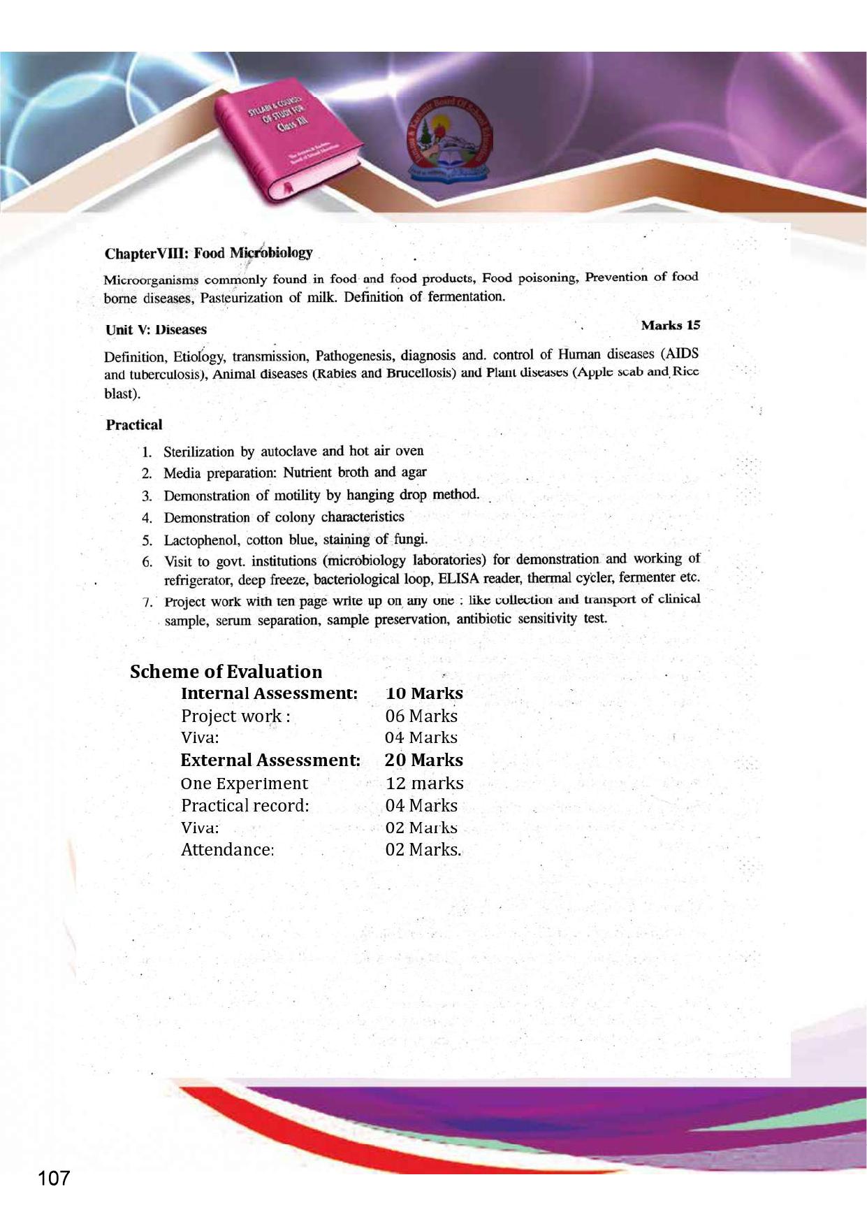 JKBOSE Class 12 Syllabus for JK & Ladakh (2024-25) - Page 115