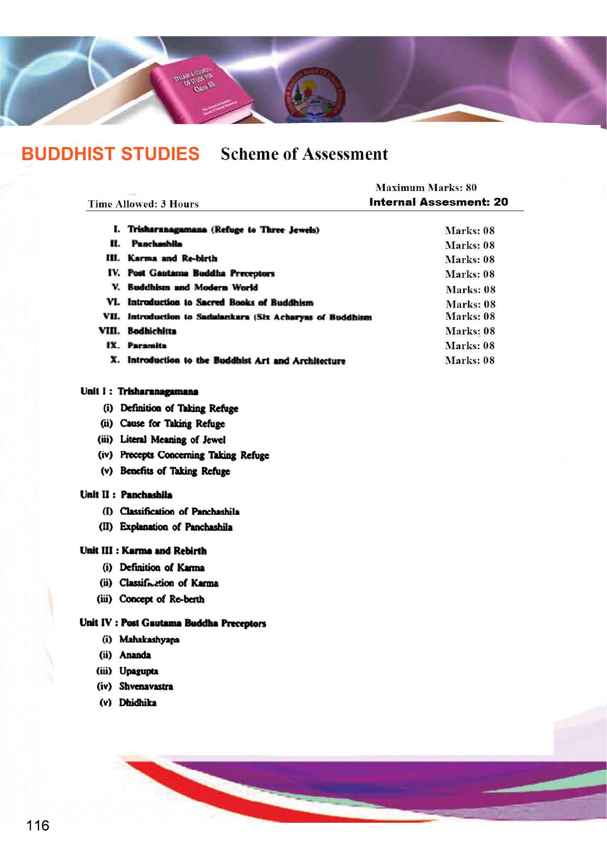 JKBOSE Class 12 Syllabus for JK & Ladakh (2024-25) - Page 124