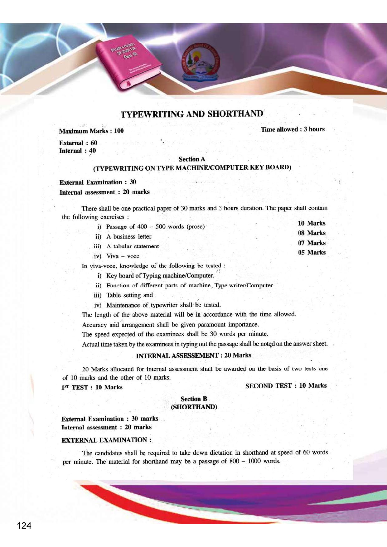 JKBOSE Class 12 Syllabus for JK & Ladakh (2024-25) - Page 132