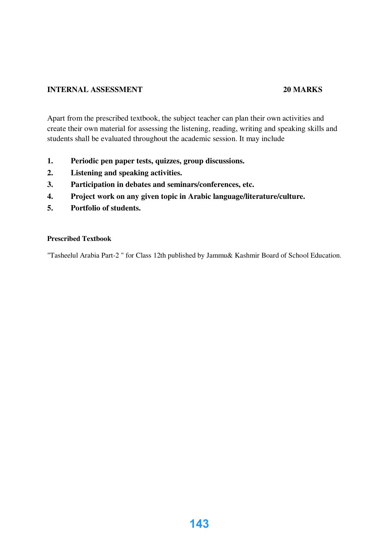 JKBOSE Class 12 Syllabus for JK & Ladakh (2024-25) - Page 151