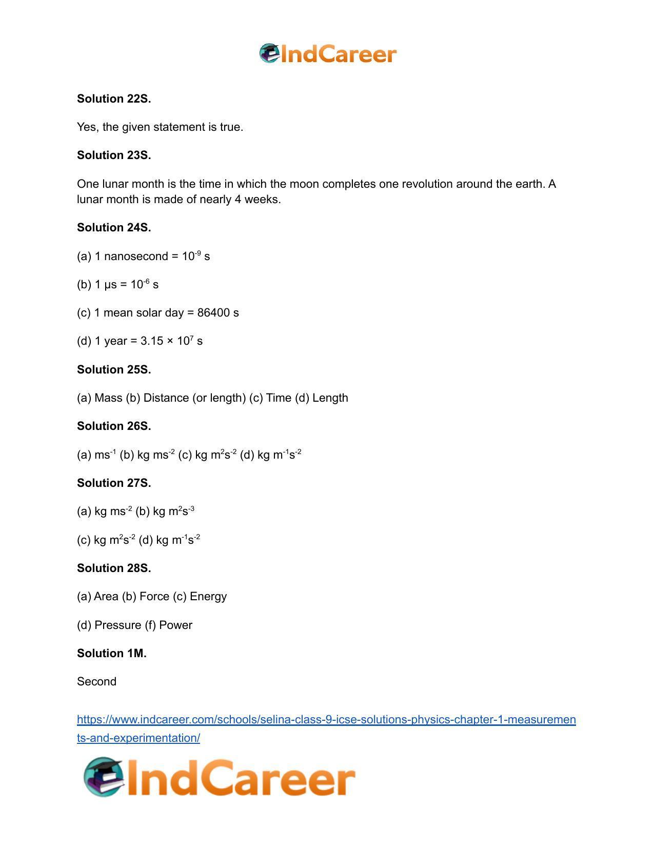 Selina Class 9 ICSE Solutions Physics : Chapter 1- Measurements and Experimentation - Page 7