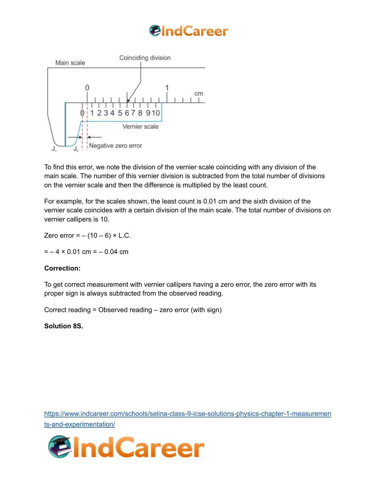 Selina Class 9 ICSE Solutions Physics : Chapter 1- Measurements and Experimentation - Page 14