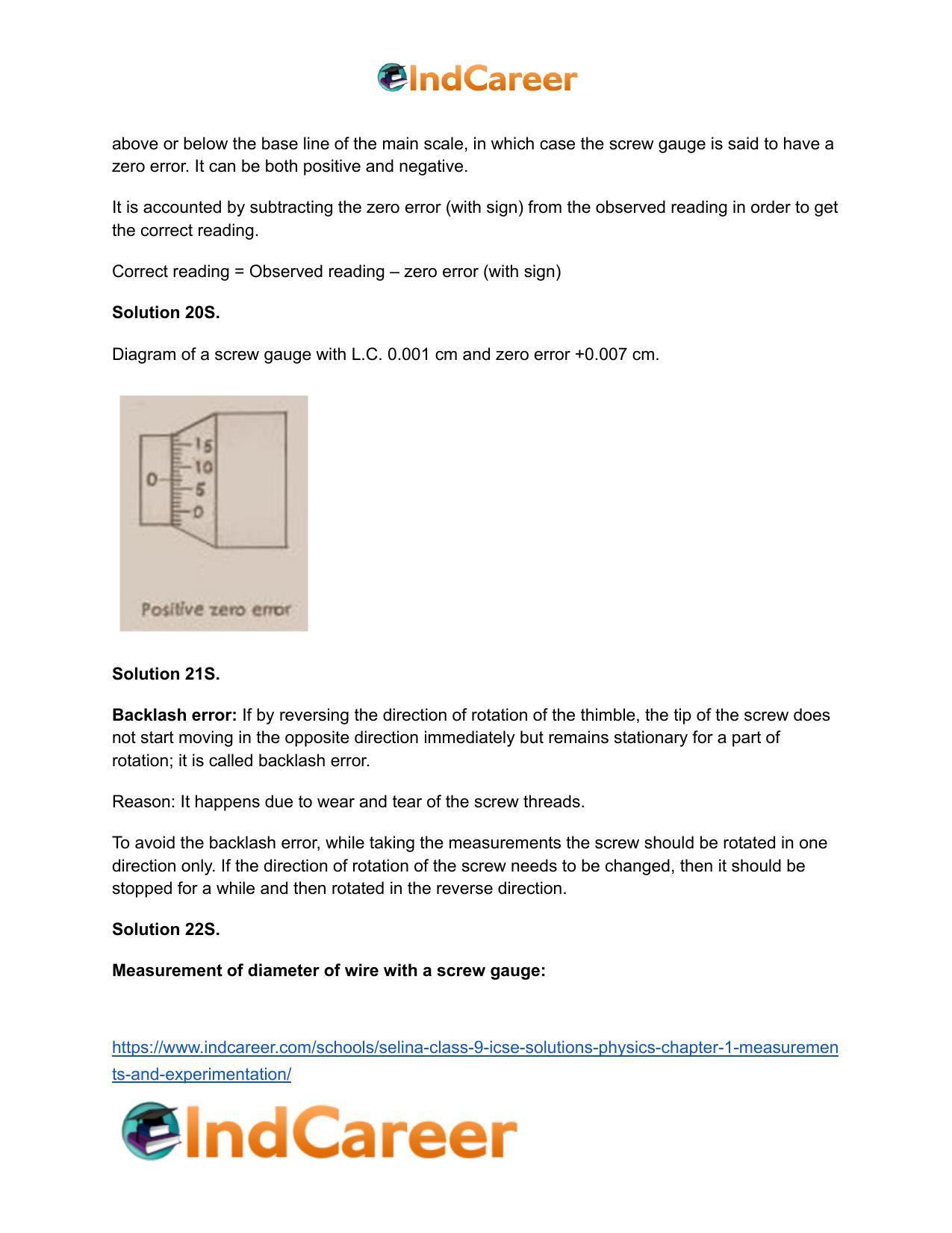 Selina Class 9 ICSE Solutions Physics : Chapter 1- Measurements and Experimentation - Page 19