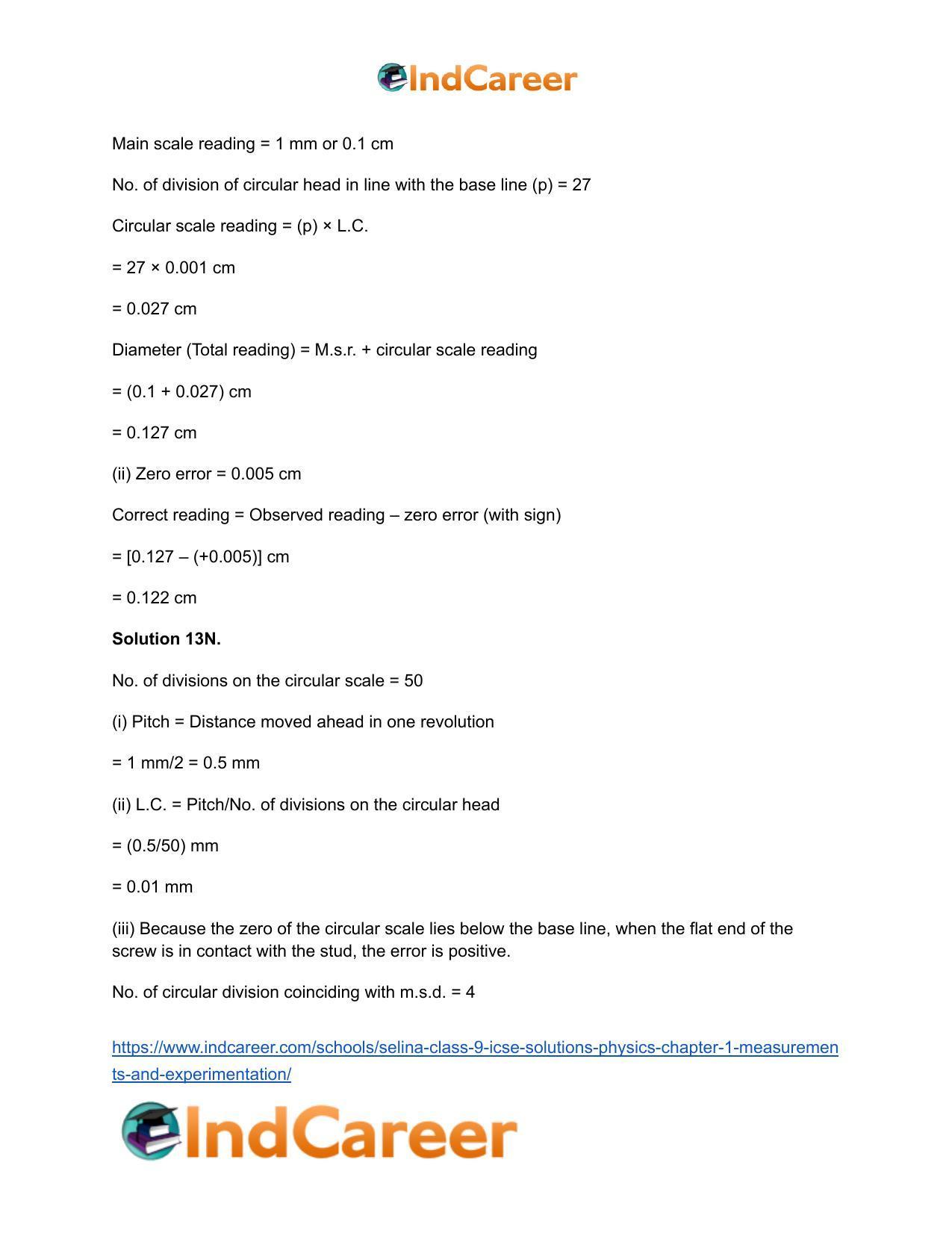 Selina Class 9 ICSE Solutions Physics : Chapter 1- Measurements and Experimentation - Page 26