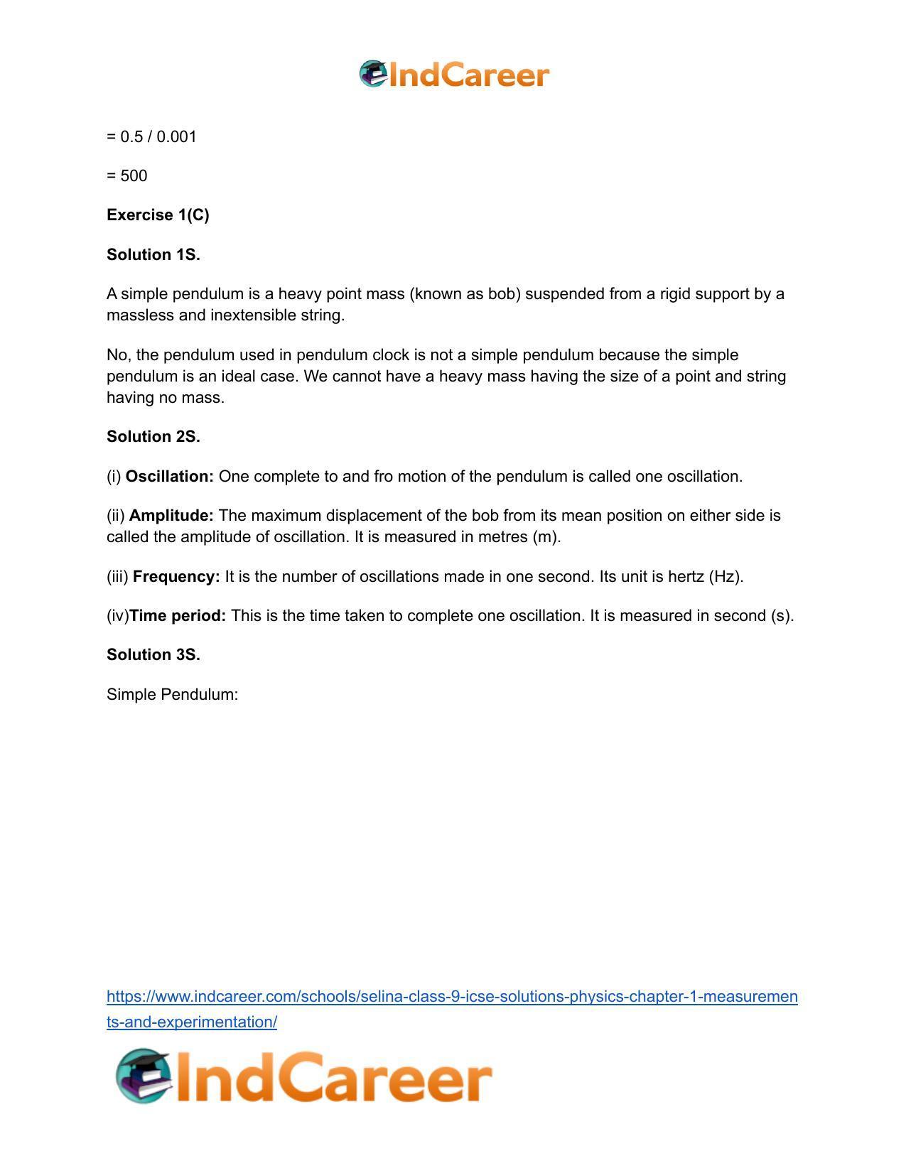 Selina Class 9 ICSE Solutions Physics : Chapter 1- Measurements and Experimentation - Page 28