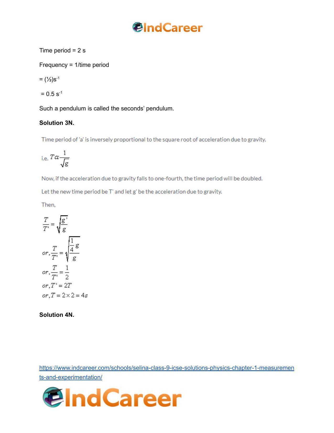 Selina Class 9 ICSE Solutions Physics : Chapter 1- Measurements and Experimentation - Page 34