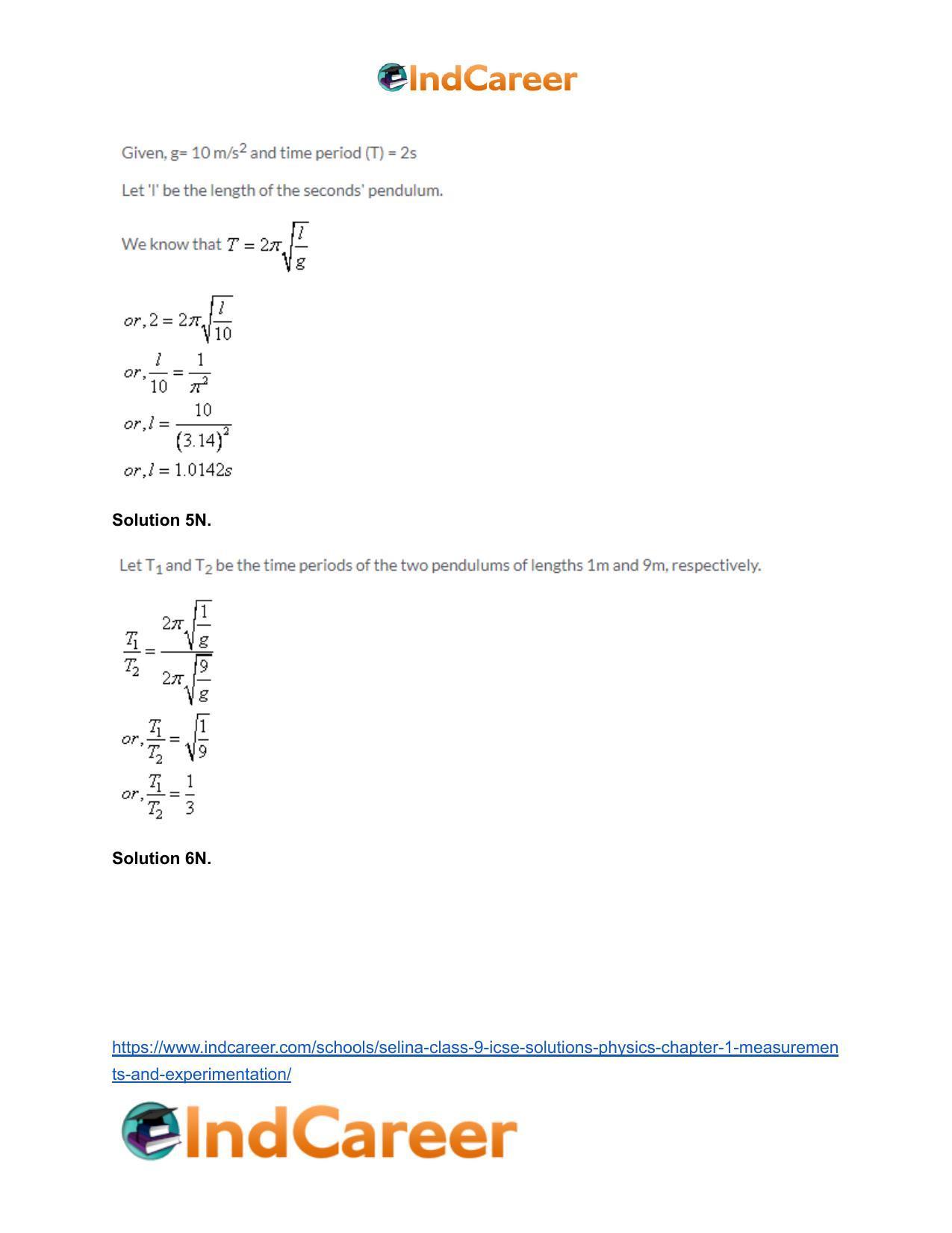 Selina Class 9 ICSE Solutions Physics : Chapter 1- Measurements and Experimentation - Page 35