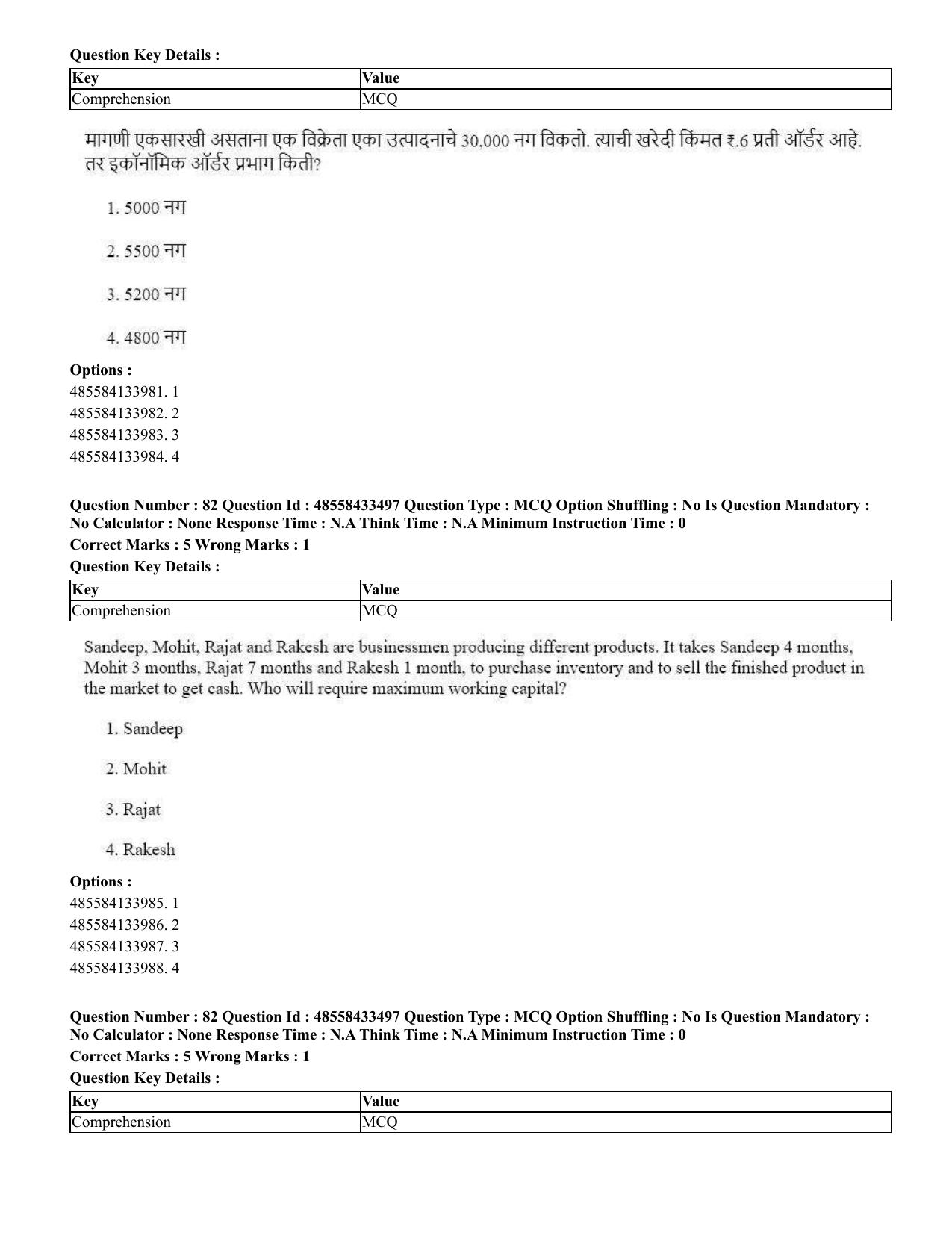 CUET 2023 English Marathi Shift 1 Question Papers - 18 June 2023 - Page 69
